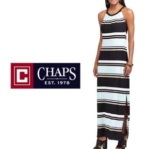 Chaps Striped Maxi Dress